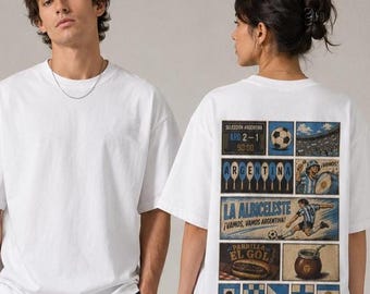 Maillot de football Argentine, t-shirt Celeste de la Coupe du monde, T-shirt de futbol argentin, cadeau de fan de l'Argentine, t-shirt unisexe bleu ciel 2026