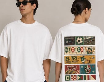 Maillot de football Mexique, T-shirt vert Coupe du monde, T-shirt de futbol Seleccion Mexicana, cadeau fan d'El Tri, T-shirt unisexe de football mexicain 2026