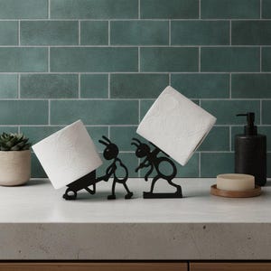 Soporte para pañuelos con diseño de animales adorables, funda minimalista para rollo de papel higiénico, decoración moderna para el baño, regalo navideño único para ella, almacenamiento estético para la habitación del bebé.
