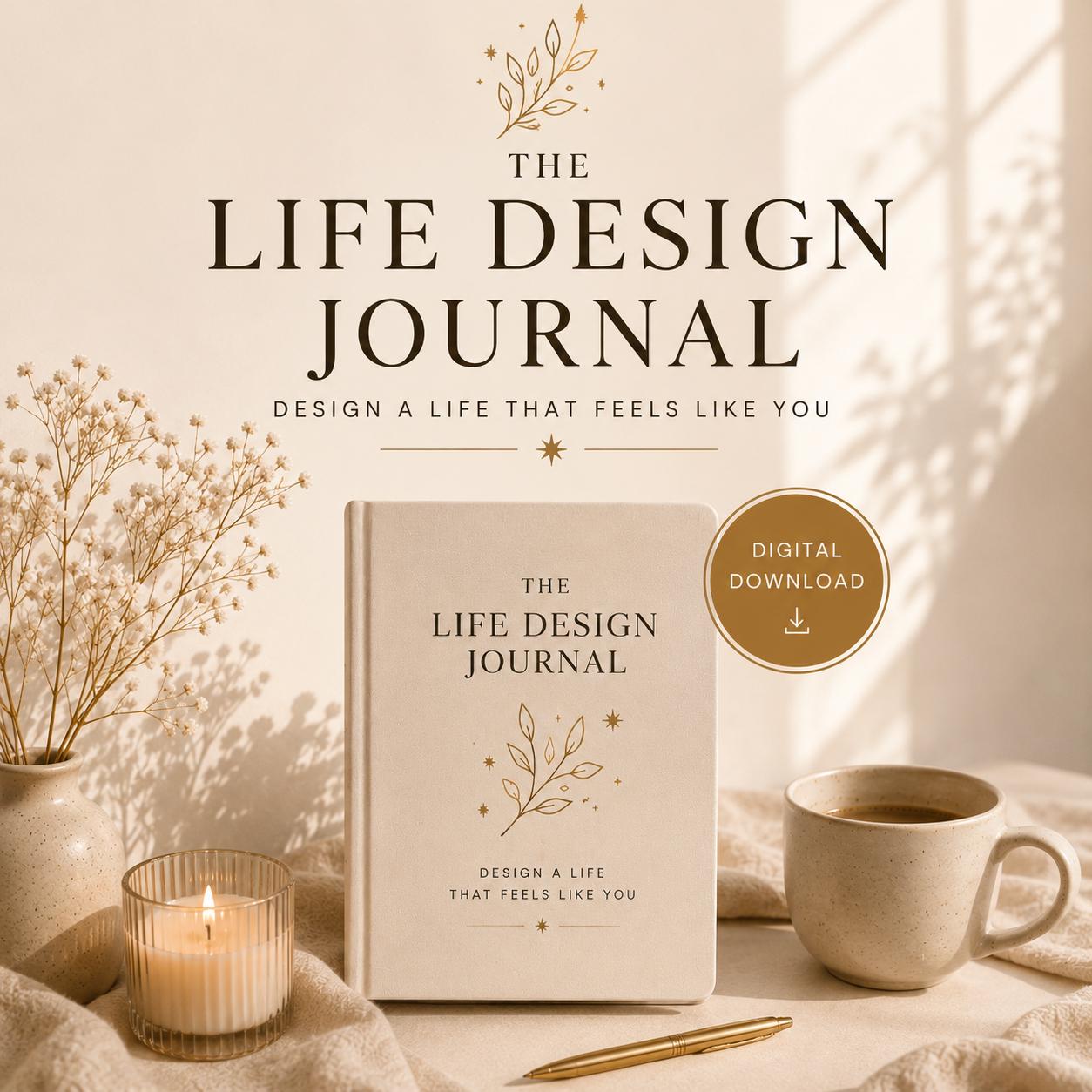 Life Design Journal PDF A4 Dream Life Planner Future Self Workbook