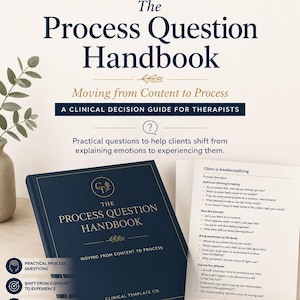 Process Questions for Therapists | Therapist Cheat Sheet | Clinical Questions | Psychodynamic Therapy PDF