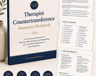 Therapist Countertransference Workbook | Clinical Self-Reflection PDF | Psychoanalytic & Psychodynamic Therapy | Therapist Resource