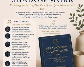 Relationship Shadow Work Workbook | Attachment Healing, Therapy Prompts (PDF)