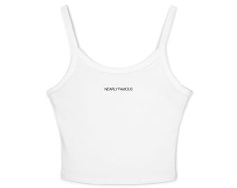 Nearly Famous Spaghetti Strap Tank Top | Cotton Blend Graphic Tee