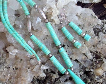 Vintage Authentic Native American Indian Jewelry Chunky Kingman