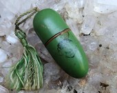 Germany 39 US Zone 39 Sewing Etui or Kit, Brass Thimble, Plastic Spool with Thread