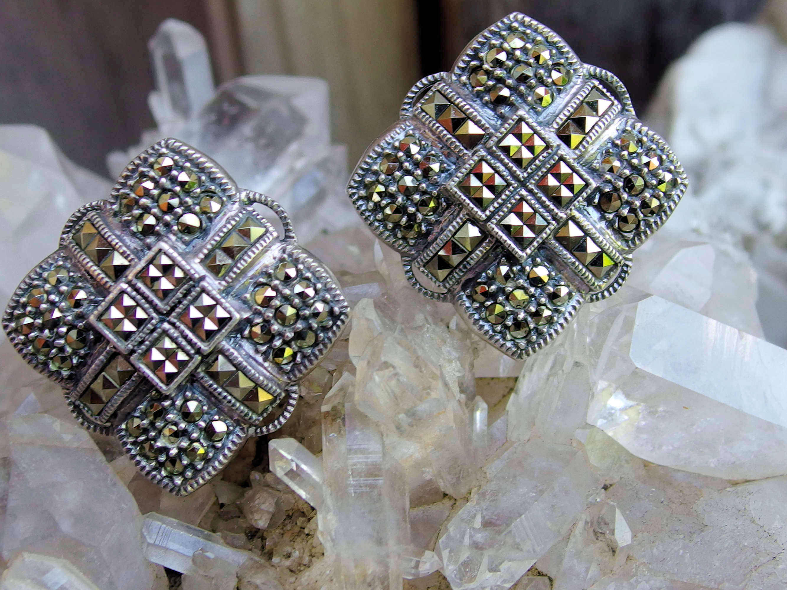 Judith jack marcasite earrings deals