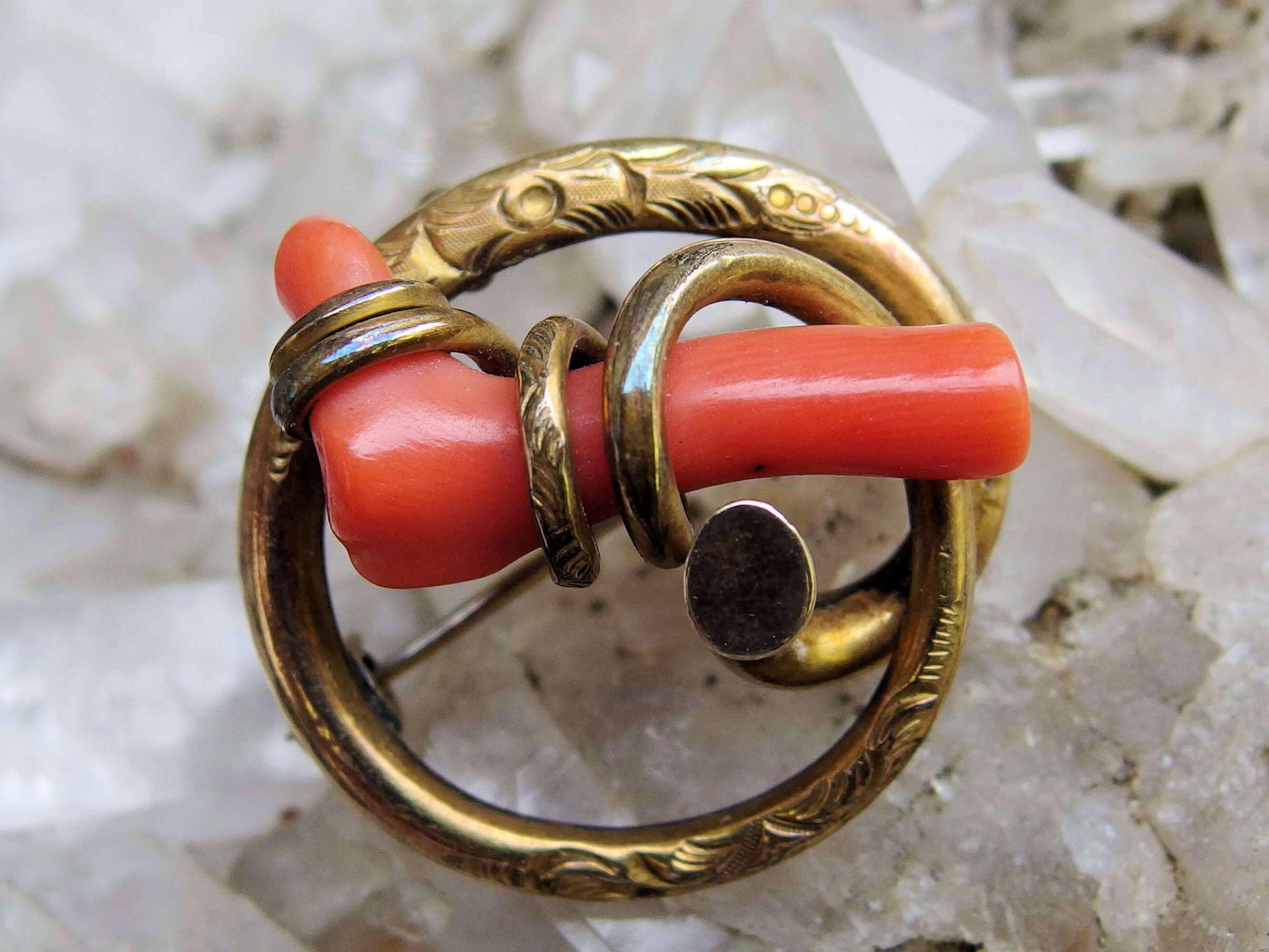 Coral Bar Pin - Etsy