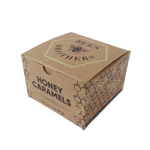 Handmade Honey Caramels: 2 oz Box, 1/4 lb Box, 1 lb Bag