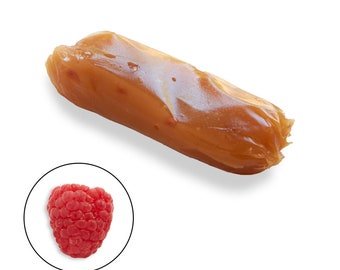 Raspberry Honey Caramels 1/4 lb. Box