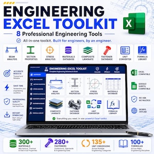 Engineering Excel Toolkit | 8 Professional Engineering Tools for Structural, Civil & Mechanical Engineers