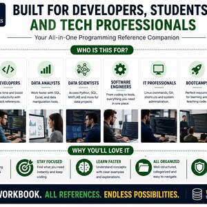 Programming Languages Reference Database Excel | Python JavaScript SQL Linux VBA MATLAB C++ Cheat Sheet & Syntax Guide image 6