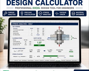 Bolt Joint Design Calculator | Torque, Preload, Stress & Fatigue Analysis | Fastener Design Tool
