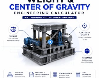 Engineering Assembly Weight & CG Calculator (Excel Tool)