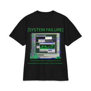 System Failure Retro Tech T-Shirt | 90s PC Error Graphic Tee
