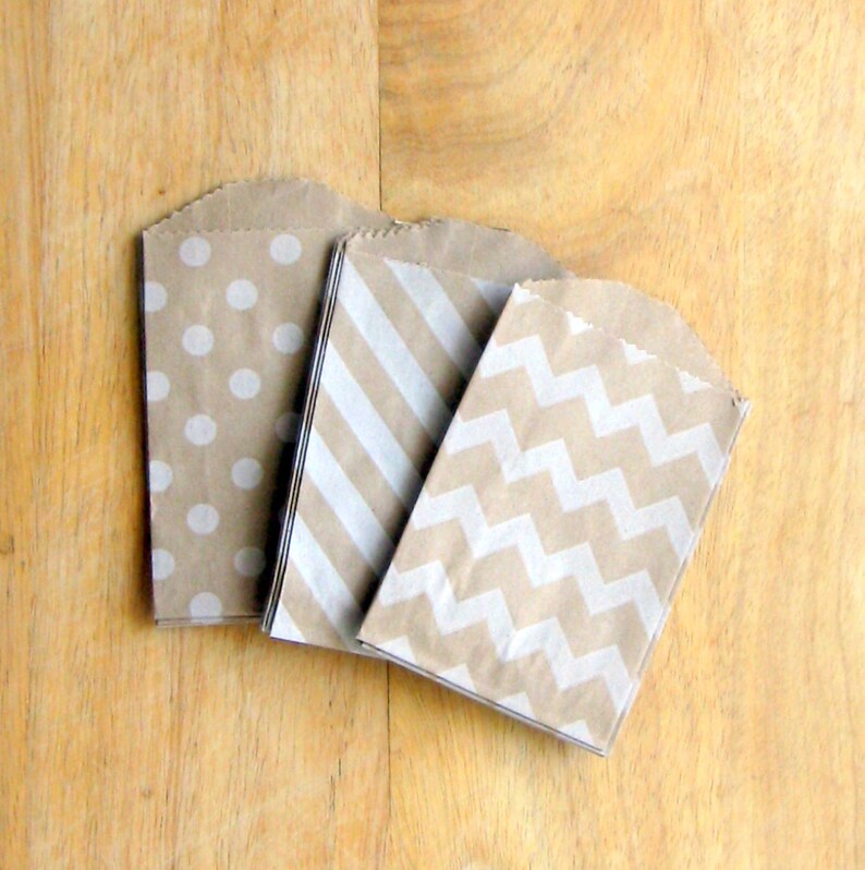 20 mini kraft bags 2.75 x 4 inches brown kraft bags Etsy