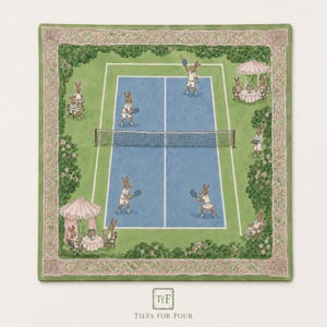 THE SAILING CLUB Preppy Mahjong Mat — Whimsical Game Night Table Mat, American Mahjong Gift, Mahjong Accessories, Coastal Pink Green Mat The Pickleball Club