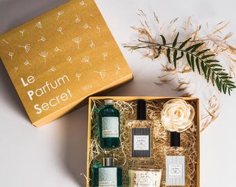 HOME BOX Geschenkset | Duftkerze | Raumspray | Textilerfrischer