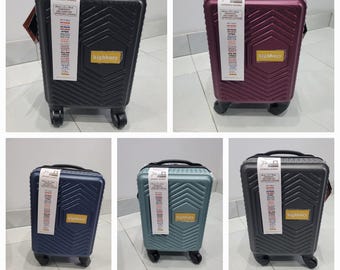 Maleta rígida con ruedas homologada para colocar debajo del asiento de Ryanair Wizz Air, 40x20x25cm, incluyendo ruedas.