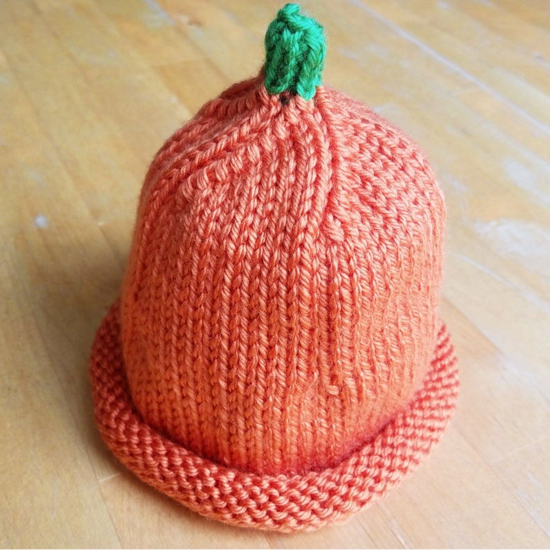 Going Home Outfit FVB017P FVH017P HAND EMBROIDERED Bodysuit Onesie Hand Knit Beanie Hat for Newborn Infant Pumpkin New Baby Gift Set