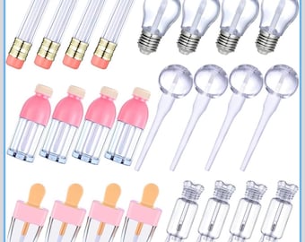 Novelty Empty Lip Gloss Tubes – Ice Cream, Light Bulb, Lollipop Shapes (6 pcs)