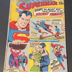 Superman gigante n. 222 della DC Comics, edizione vintage del 1969, serie Silver Age.