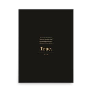 True Poster, Alignment Quote Print, Minimalist Typography Wall Art, Motivational Home Decor, ForgeTrue