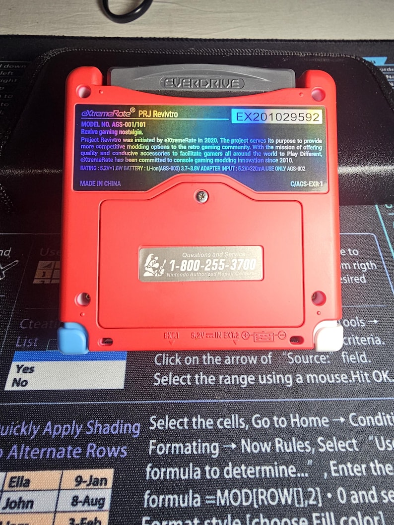 Game Boy Advance SP IPS V5 Modded Console | USB-C Charging | FunnyPlaying 950mAh Battery | Upgraded Speaker | Retro Handheld Game System bild 2