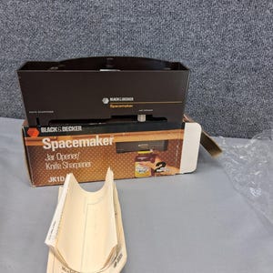 Vintage Black & Decker Spacemaker Jar Opener Knife Sharpener JK1D Black New image 1