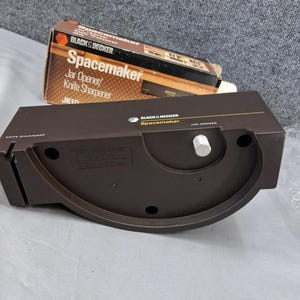 Vintage Black & Decker Spacemaker Jar Opener Knife Sharpener JK1D Black New image 3
