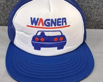 Vintage Wagner Brakes And Lighting Hat Snapback Mesh Trucker Ballcap Made USA