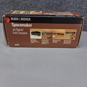 Vintage Black & Decker Spacemaker Jar Opener Knife Sharpener JK1D Black New image 6