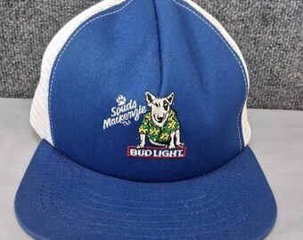 Vintage Spuds Mackenzie Hat Bud Light 1985 Anheuser Busch Snapback Mesh Trucker