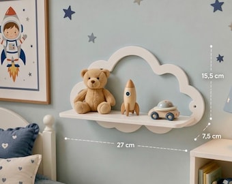 3D Gedrucktes Wolken Regal | Skurril Kinderzimmer Dekor, Kinderzimmer Aufbewahrung