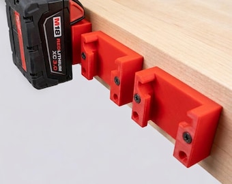 Milwaukee M18 Batteriehalter | Wandhalterung Werkzeugaufbewahrung | Werkstatt Organizer Geschenk für Papa