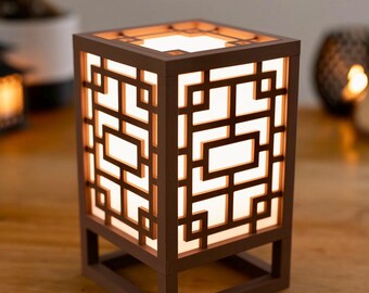 Lampe im japanischen Stil | Shoji Style Anime Schreibtischleuchte, Japandi Decor