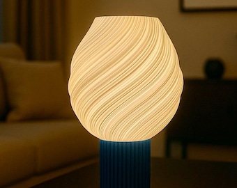 Creme PLA Tischlampe | Organic Modern, Ambient Glow, Minimalist Home Decor