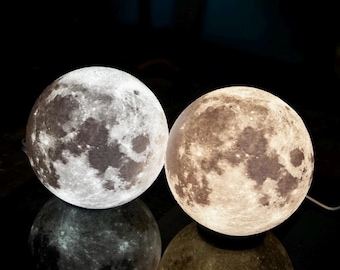 Moon Lamp | Realistic Lunar Surface Night Light, Space Decor