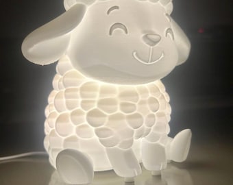 Leuchtende Schaf-Lampe | 3D gedrucktes LED Nachtlicht, wunderliches Schlafzimmer Dekor