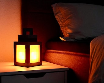 Gemütliche verpixelte Block-Laterne | 3D gedrucktes Voxel Spiel Nachtlicht | Gamer Zimmer Dekor Geschenk