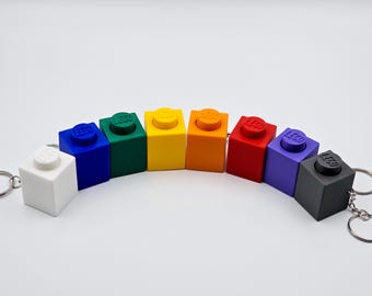 Porte-clés Brick Fidget imprimé en 3D | Building Block Sensory Clicker (PLA)
