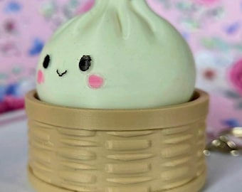3D gedruckter Knödel Clicker Fidget Spielzeug | Kawaii Bao Bun Schreibtisch Spielzeug, Stress Relief