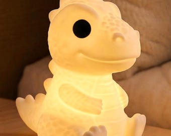 T-Rex Night Light | Dinosaur Lamp for Kids Room, Nursery Decor, 3D Printed Dino Bedroom, Toddler Gift