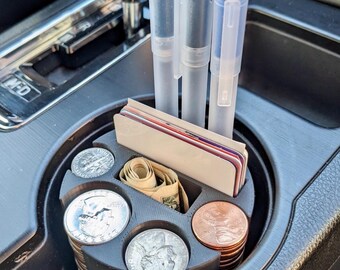 3D gedruckter Auto Cupholder Organizer | Konsoleneinsatz, PLA Kunststoff