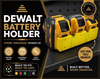 DeWalt Batteriehalterung | 20V 60V FlexVolt-Halter | Werkstatt Organisation Werkzeug Aufbewahrung