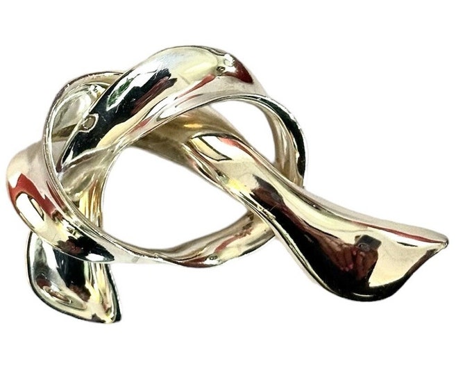 Sterling Silver Flowing Knot Brooch