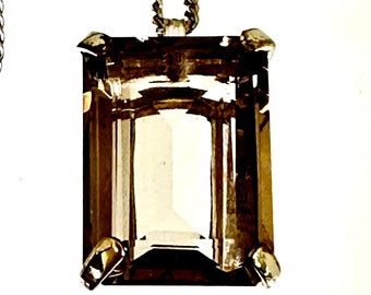 Smokey Quartz Pendant Set in Sterling Silver - Stunning Gemstone Jewelry