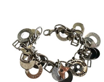 Rare Sterling Silver Giuseppe Zantomio Fully Loaded Charm Bracelet