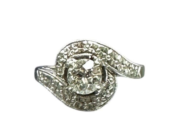 1950's Old European Cut Diamond Engagement Ring - 0.50 Carat Cocktail Ring