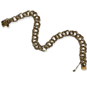 Vintage 14 Karat Yellow Gold Charm Bracelet - 7.5 inch